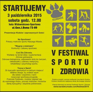 Plakat V festiwal sportu i zdrowia